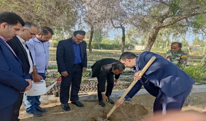  کاشت نهال با حضور مشاور وزیر جهاد کشاورزی در امور جوانان و نخبگان